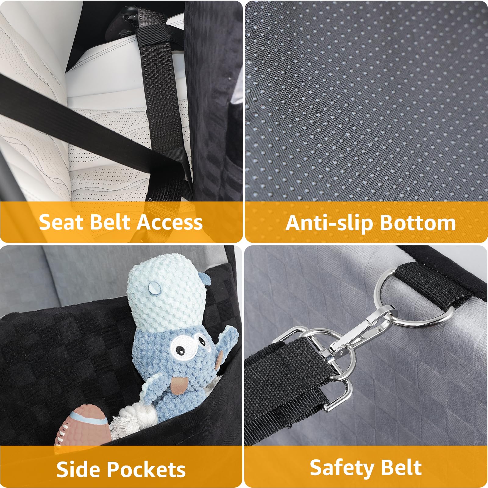 PETICON Y-belt safety feature preventing neck tangling during travel