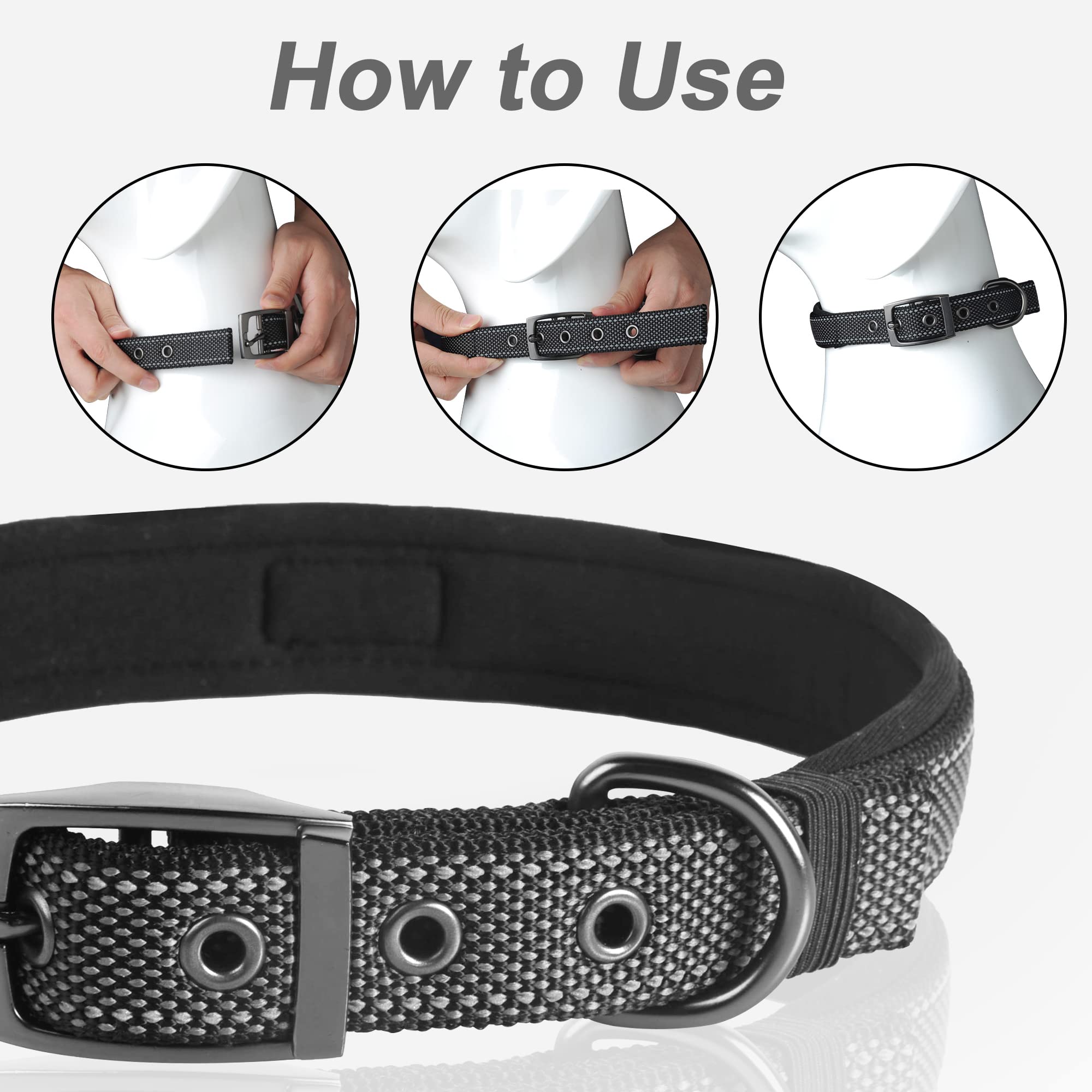 PetiFine adjustable neck sizes collar ensures comfortable fit across breeds
