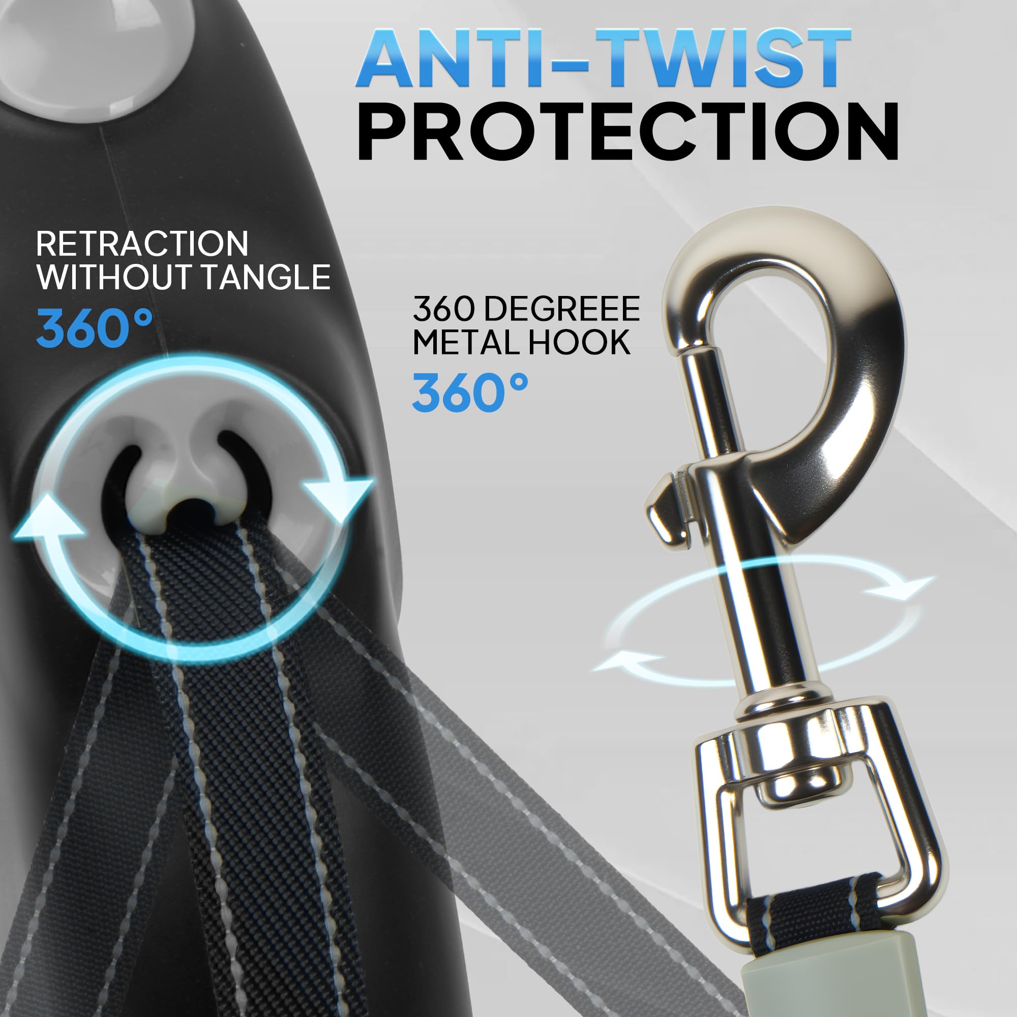 PetiFine ergonomic soft grip for comfortable long walks with your dog.