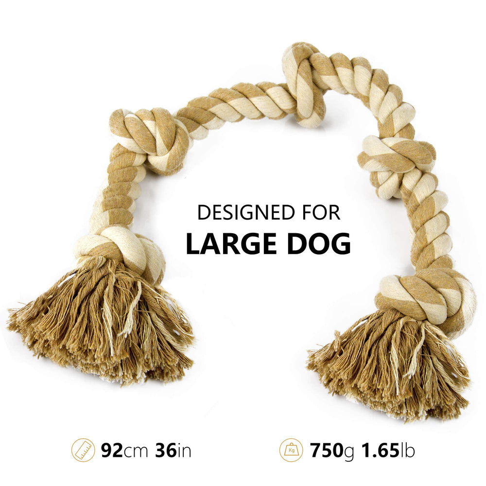 PetiFine heavy-duty cotton rope toy close-up for durable chewing