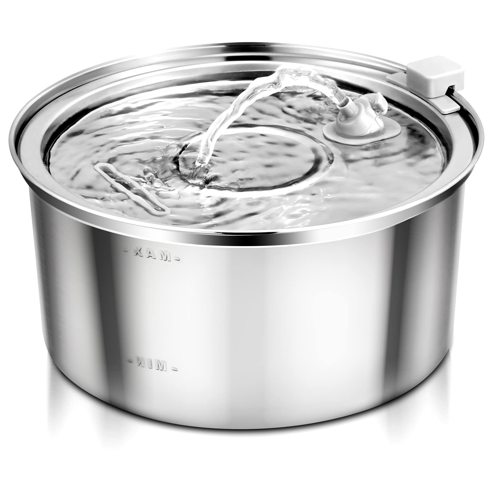 Petilog automatic stainless steel cat water fountain 108oz for multi-pet households.