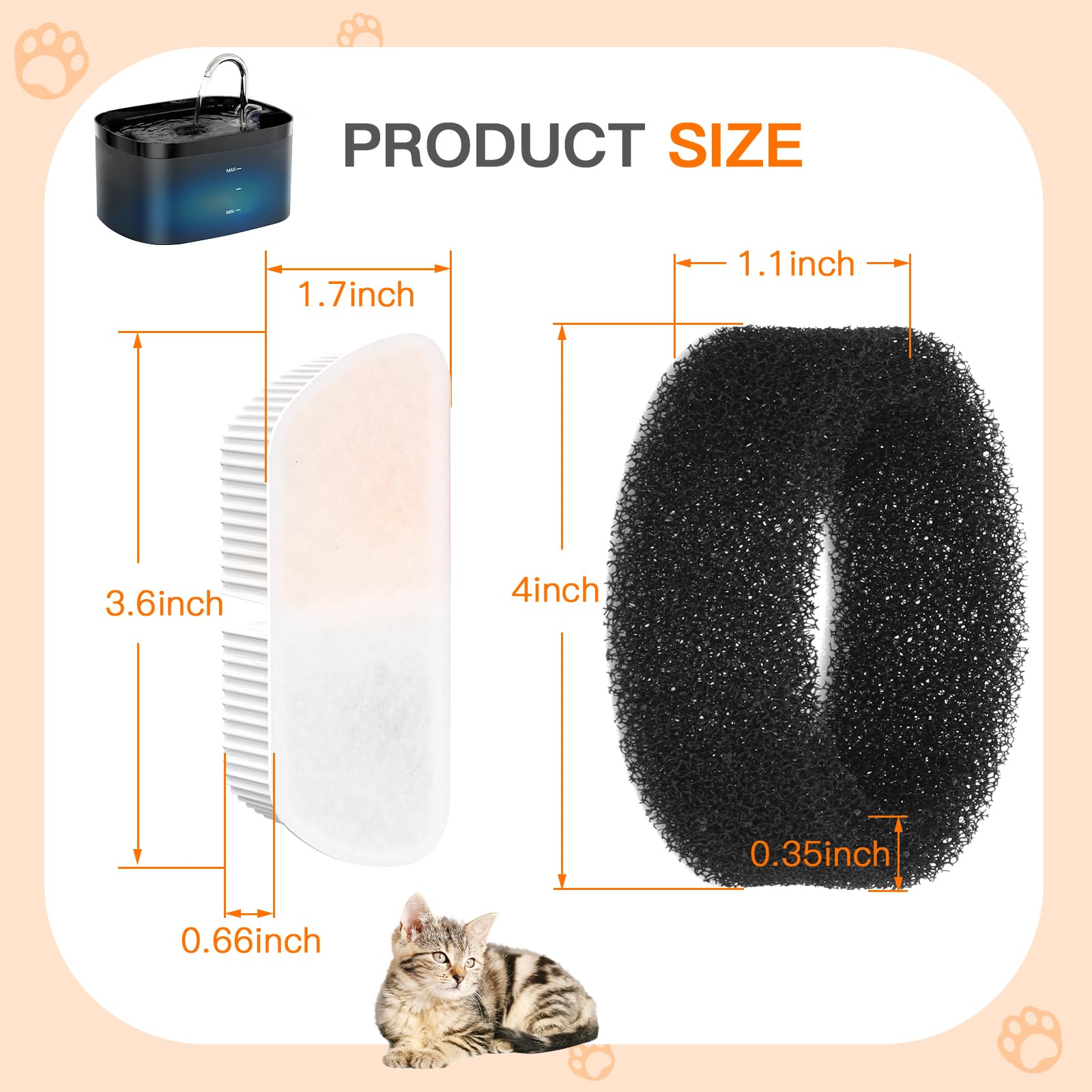 Petilog BPA-free material for safe fountain components