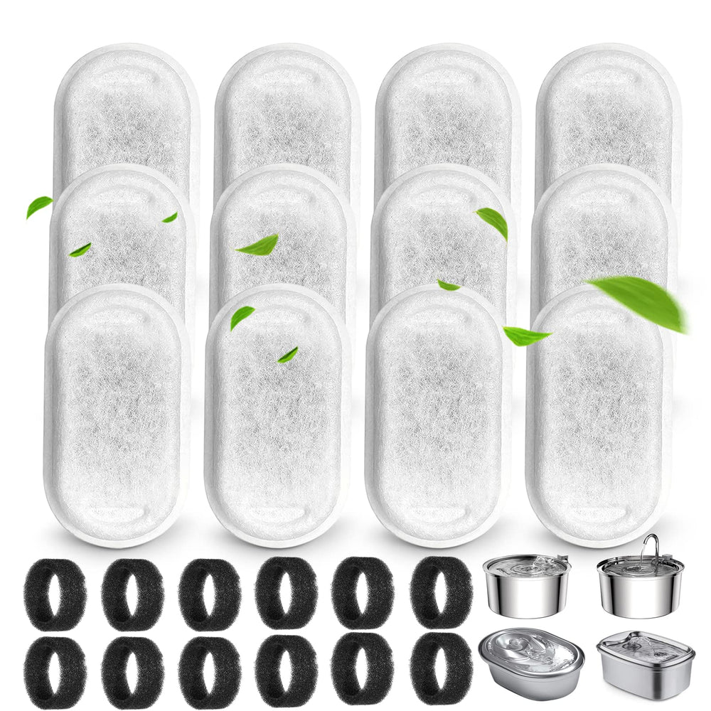 Petilog cat fountain filter 12-pack shown for clean water for pets