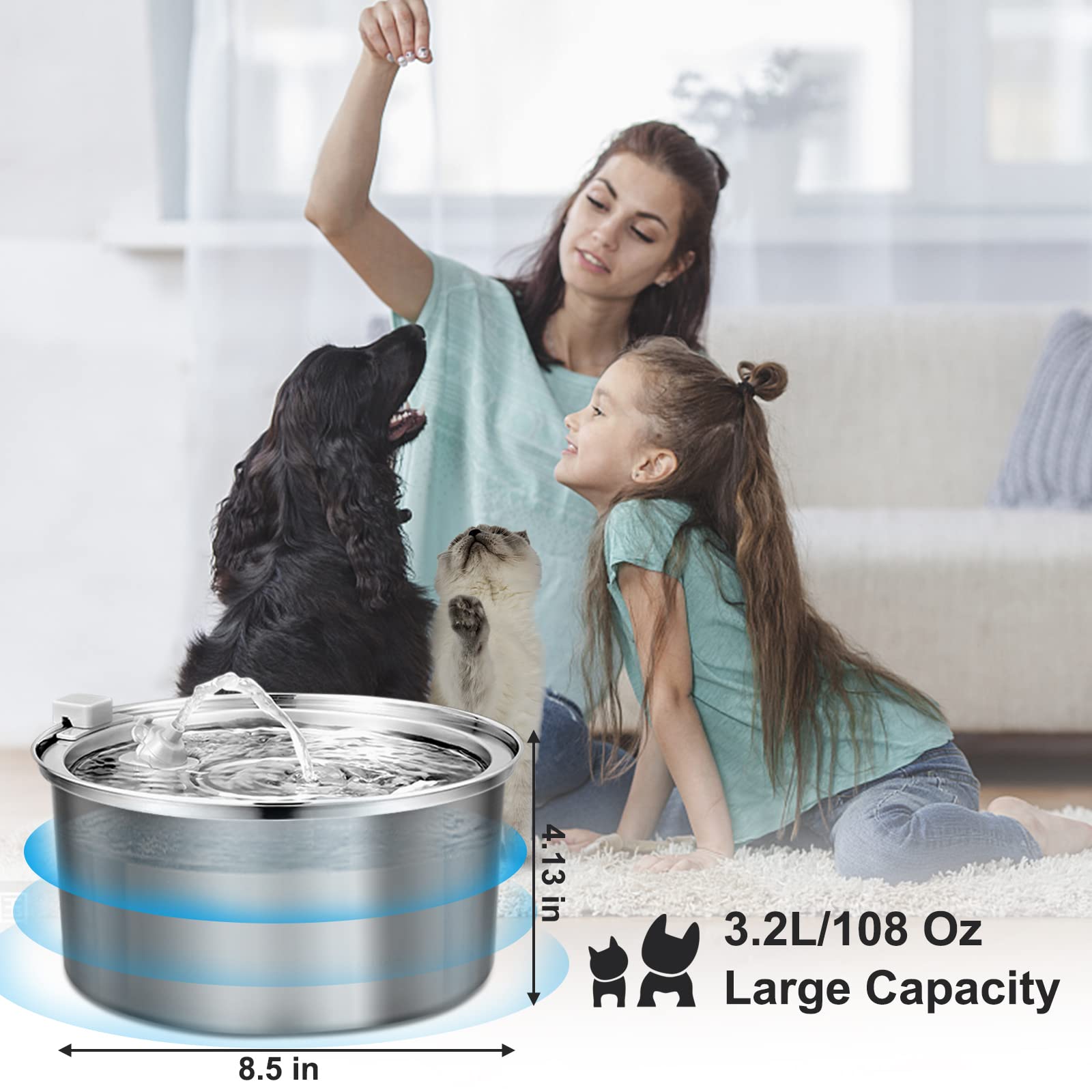 Petilog four-layer filtration keeps water clean and odor-free.