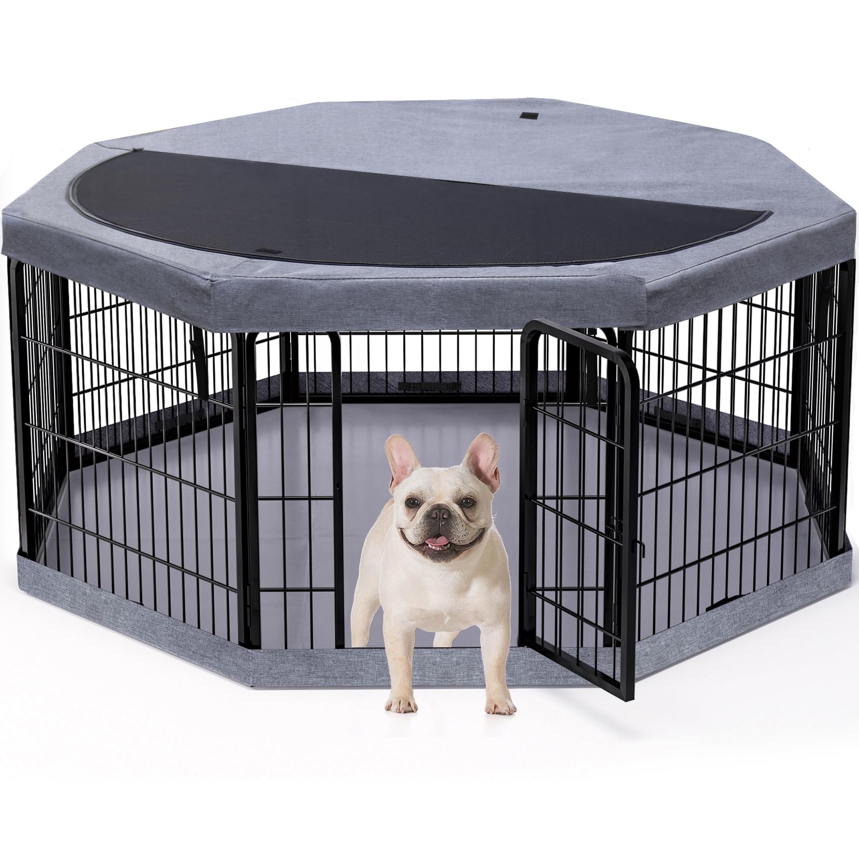 PETIME dog playpen eight-panel layout for spacious small-pet play