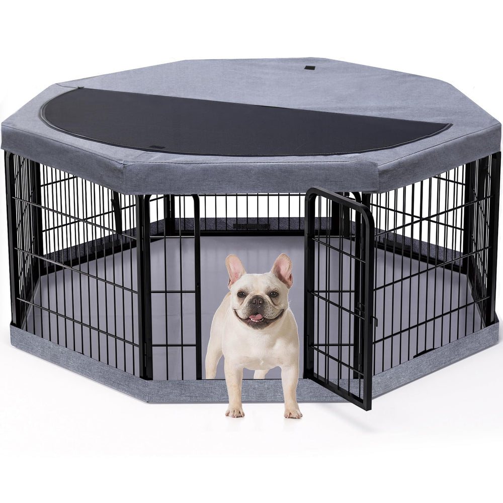 PETIME dog playpen eight-panel layout for spacious small-pet play