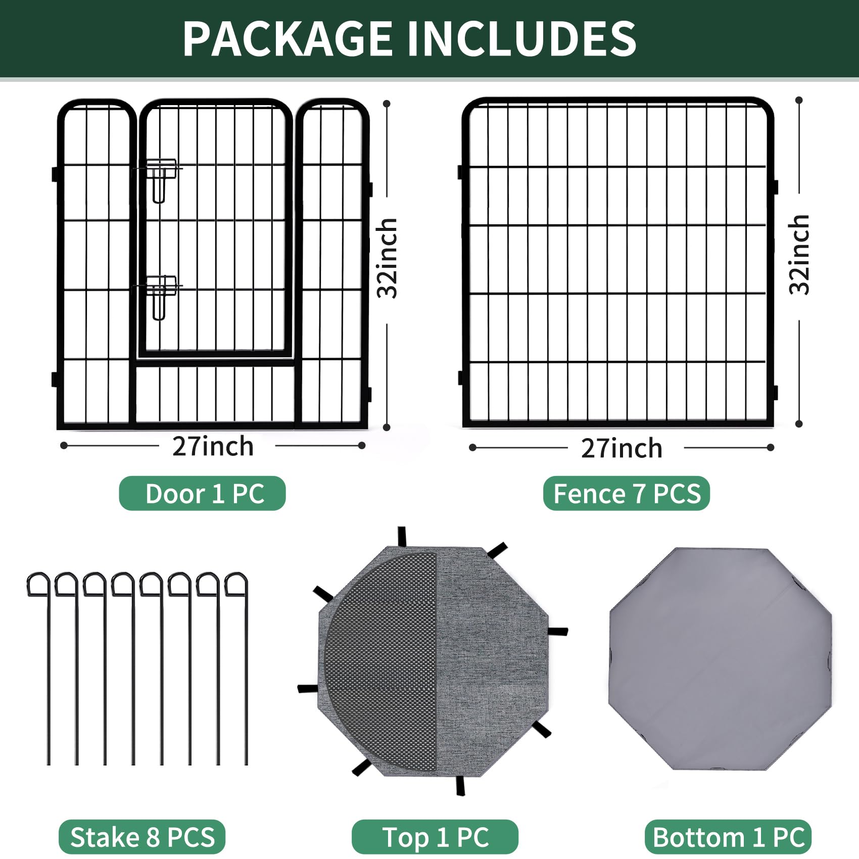 PETIME dog playpen eight-panel layout for versatile indoor outdoor use