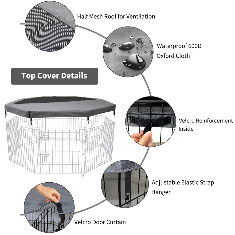 PETIME top cover with elastic bands and Velcro for secure installation