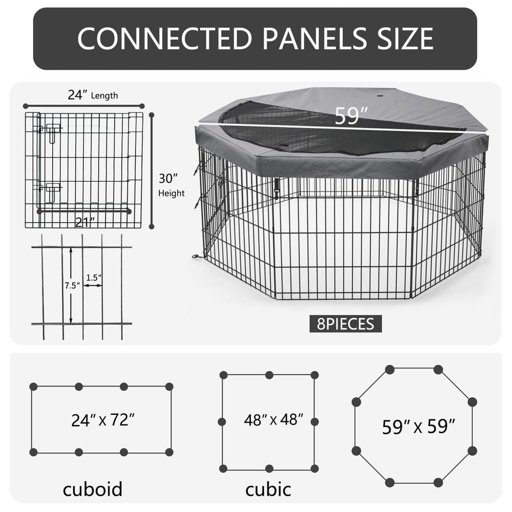 PETIME dog pen mesh allows supervision while keeping curious pets safely contained