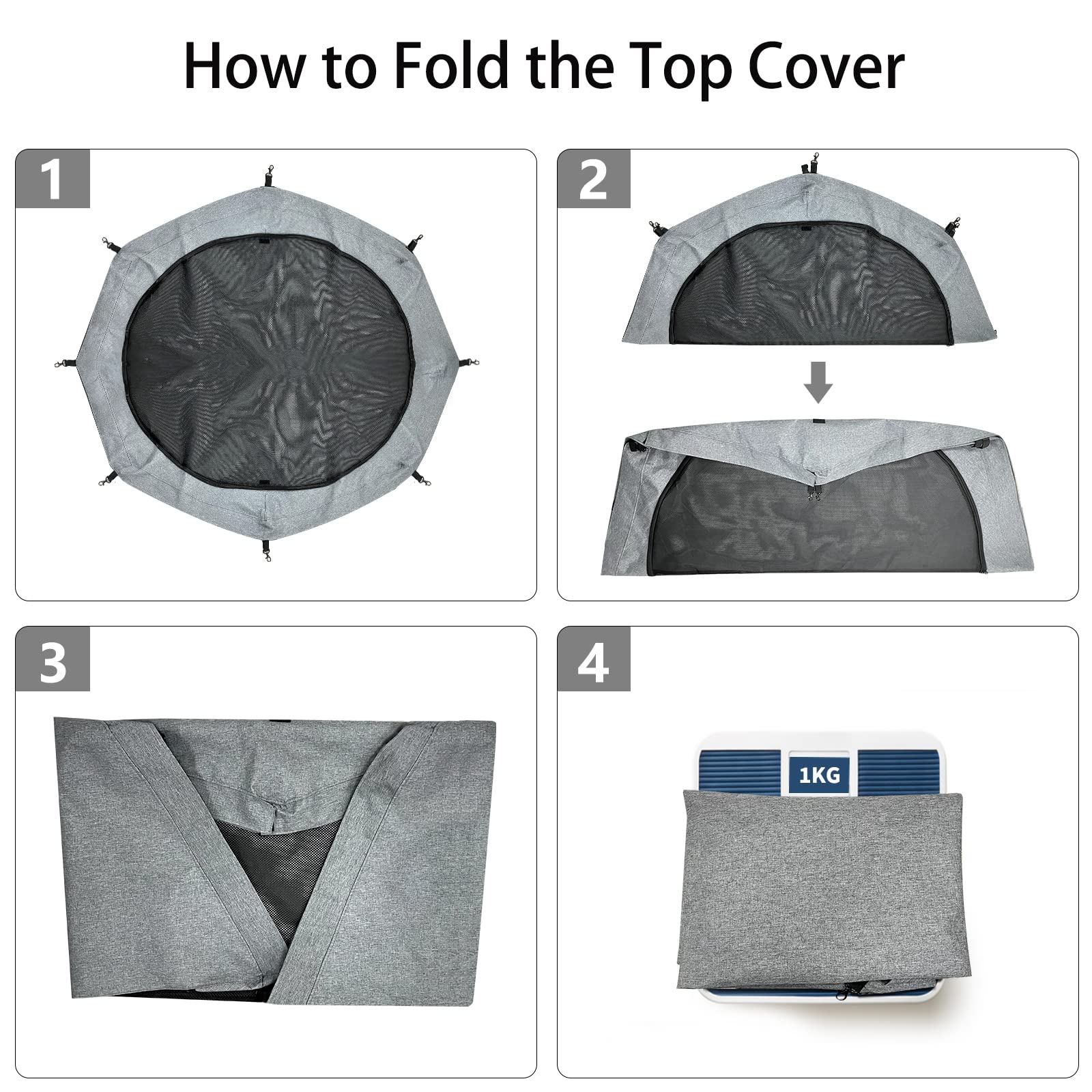 PETIME top cover fits octagonal pens for sun and rain protection
