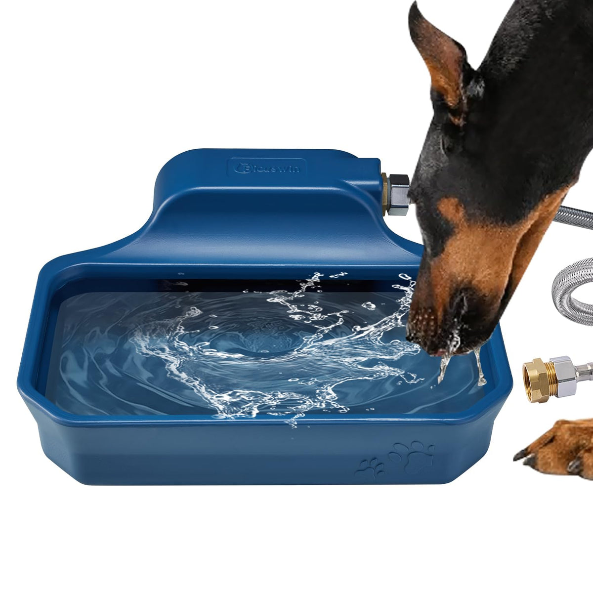 PETIMI automatic water dispenser keeps dogs and cats hydrated with a bowl full of fresh water.