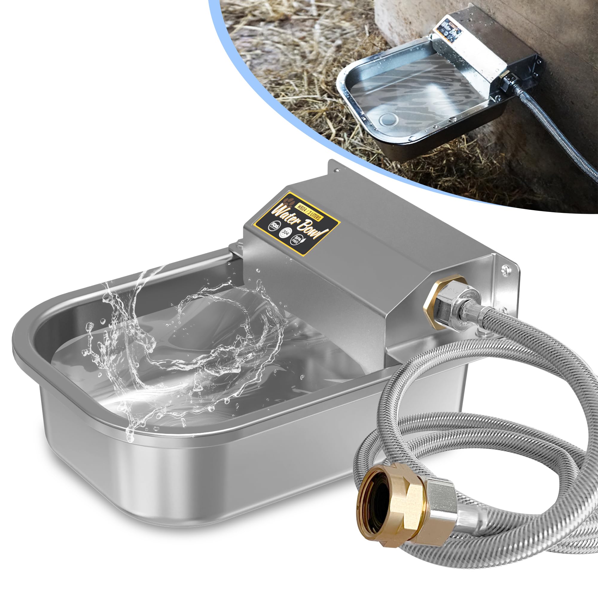 PETIMI automatic water dispenser outdoors with 101oz capacity for multi-pet hydration