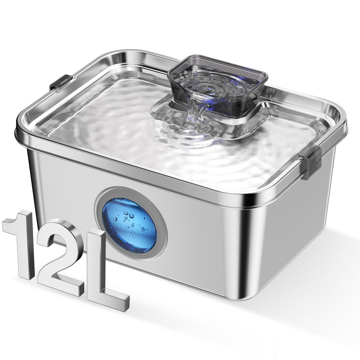 PETIMI dog water fountain with a 3-gallon tank for extended hydration for multiple pets