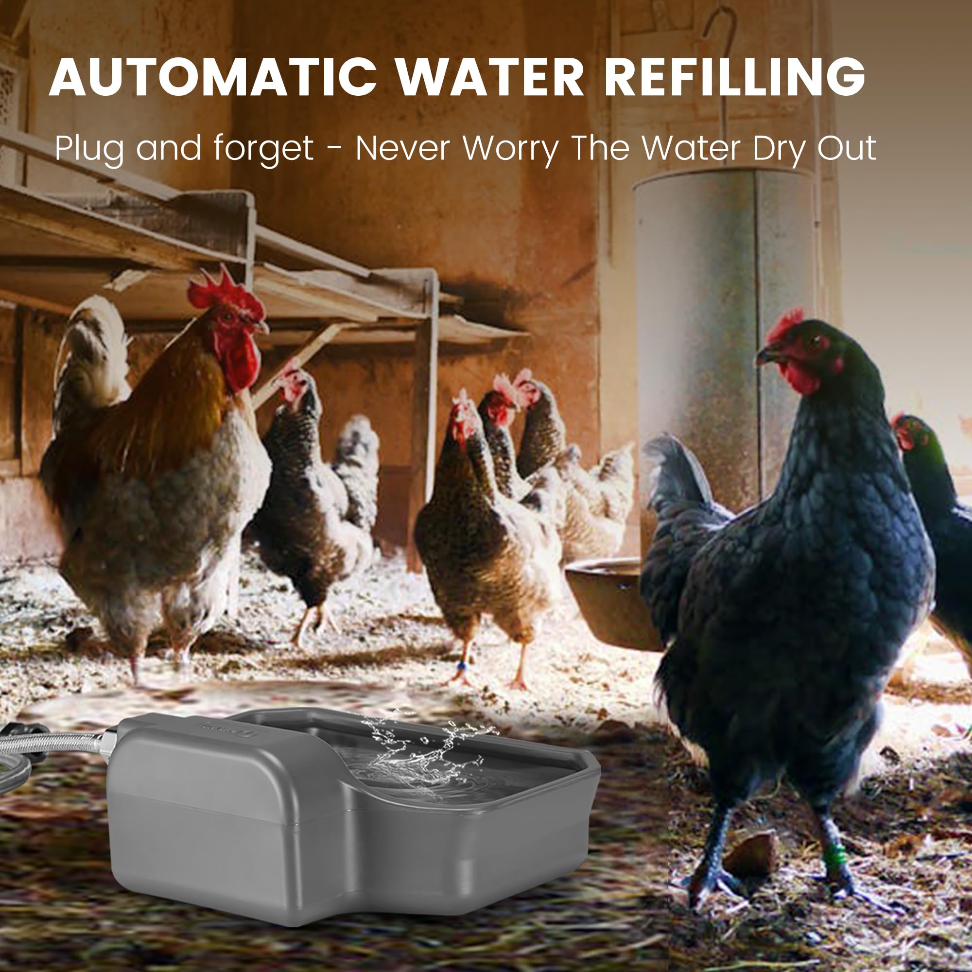 PETIMI durable weather-resistant waterer for outdoor use.