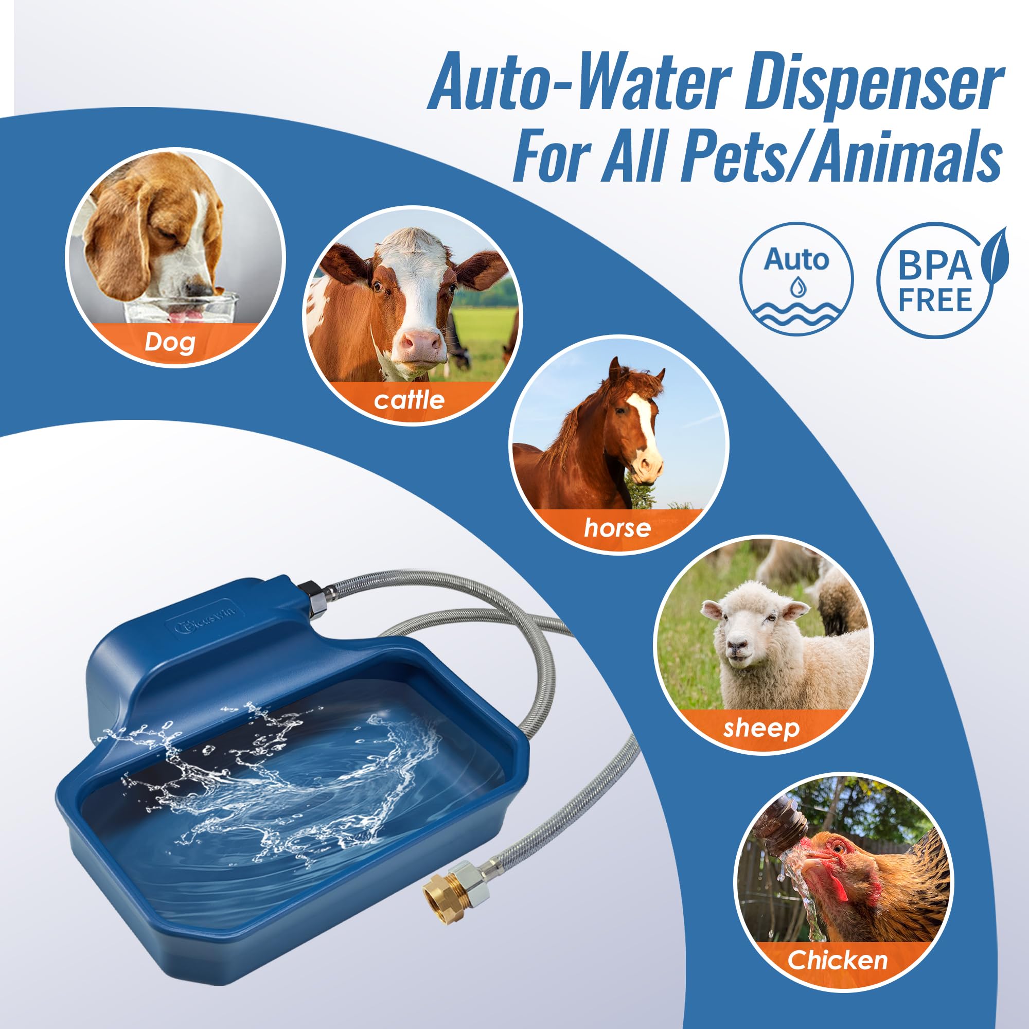 PETIMI farm livestock version provides reliable water for chickens and ducks.