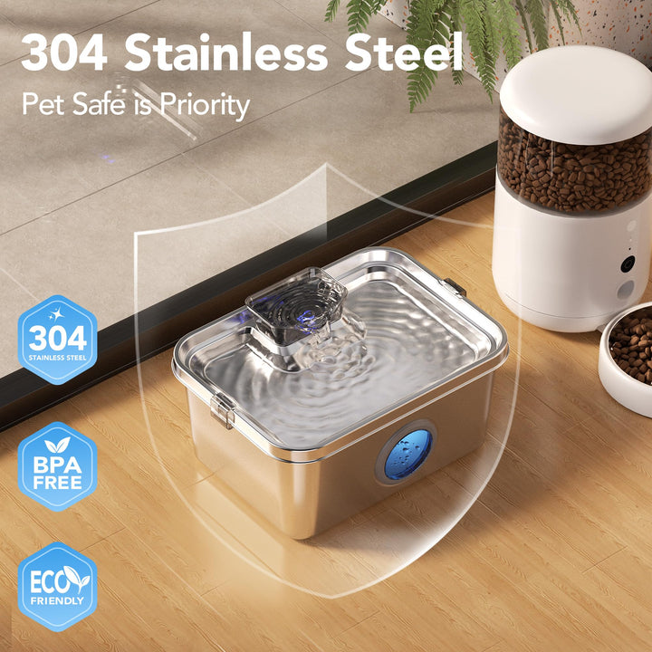 PETIMI stainless steel fountain spout for safe, durable drinking water