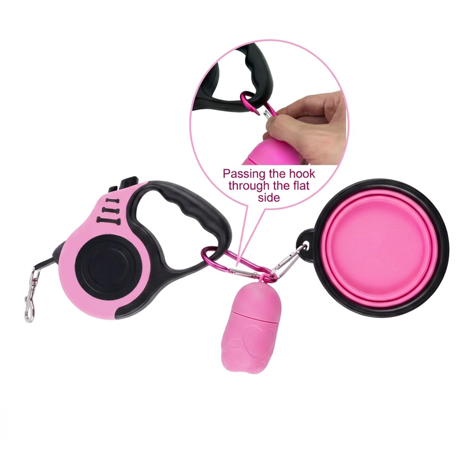 PETIMP waste bag rolls included for mess-free outdoor use.