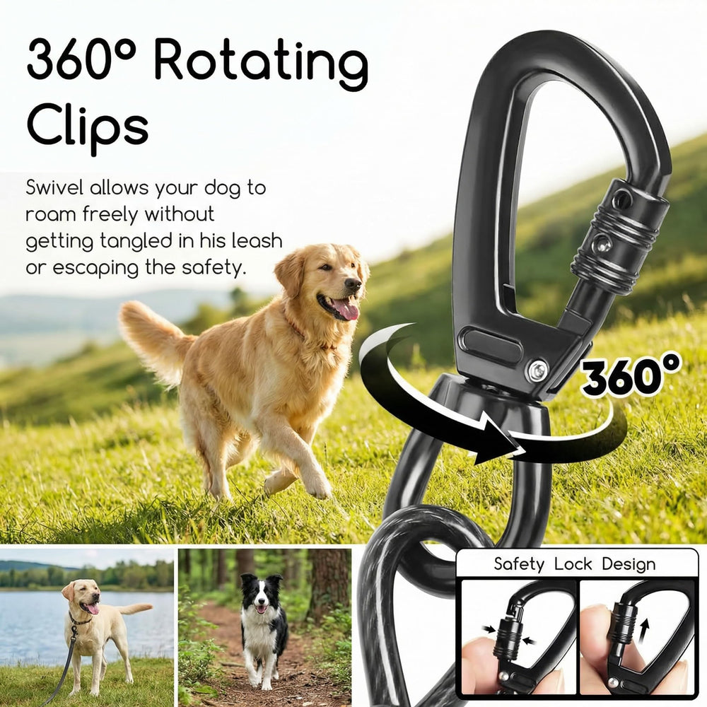 PETINBOX camping-ready tie-out for outdoor use and on-the-go adventures