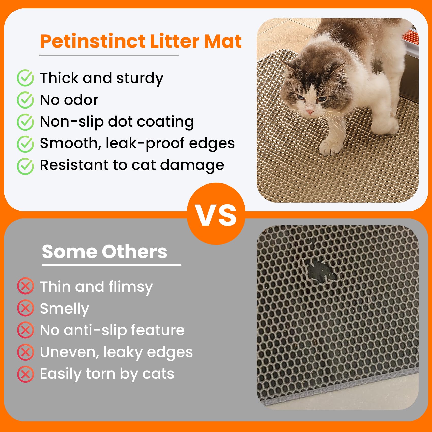 Petinstinct bottom layer traps debris for quick collection and reuse.