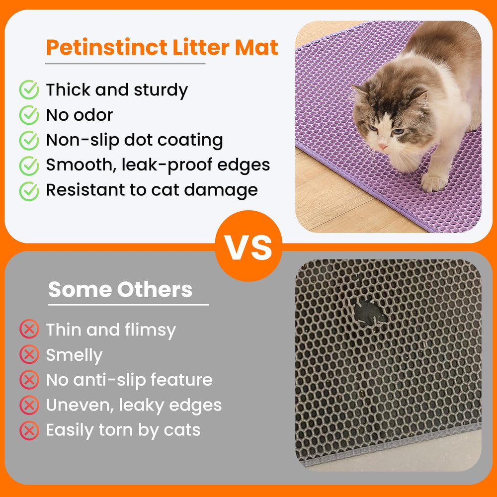 Petinstinct bottom honeycomb trap simplifies cleaning after pets' visits.