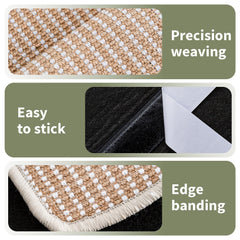Petinstinct cat scratcher mat mounted on wall shows versatile placement.