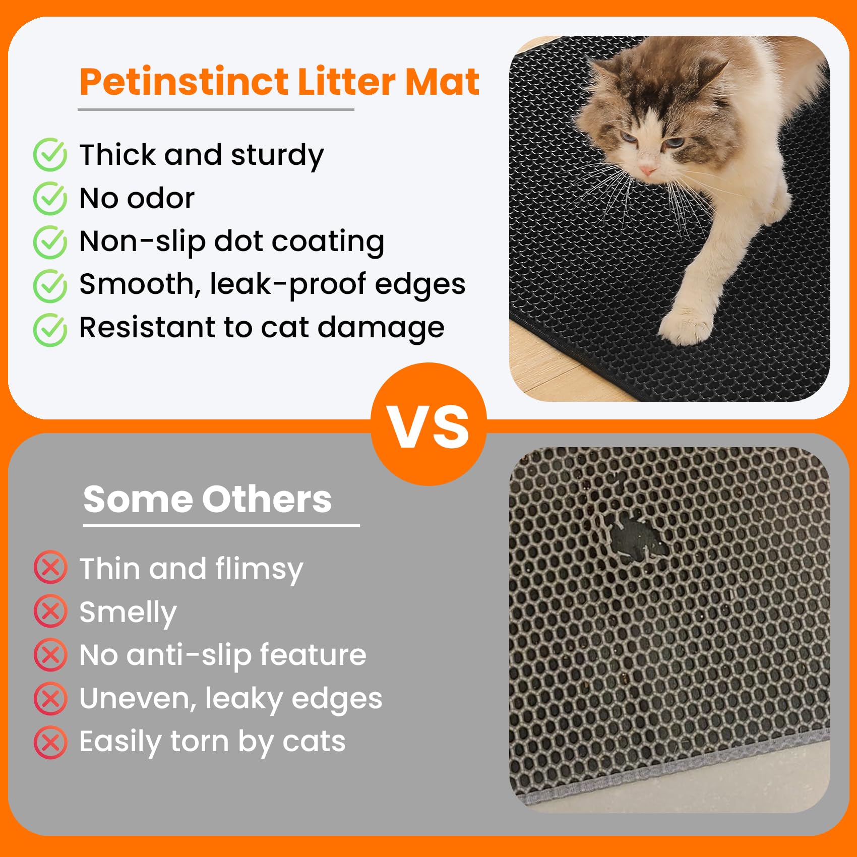 Petinstinct double-layer bottom tray with waterproof protection