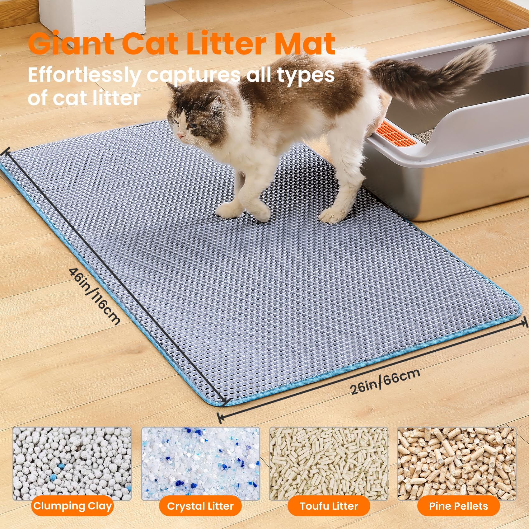Petinstinct double-layer honeycomb top traps litter for easy disposal.