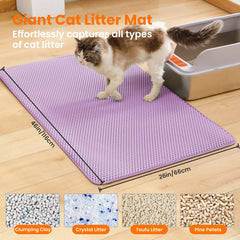 Petinstinct double-layer honeycomb top traps litter and reduces tracking.