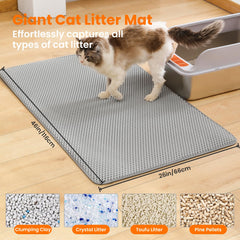 Petinstinct double layer honeycomb design captures litter above and below for easy disposal.