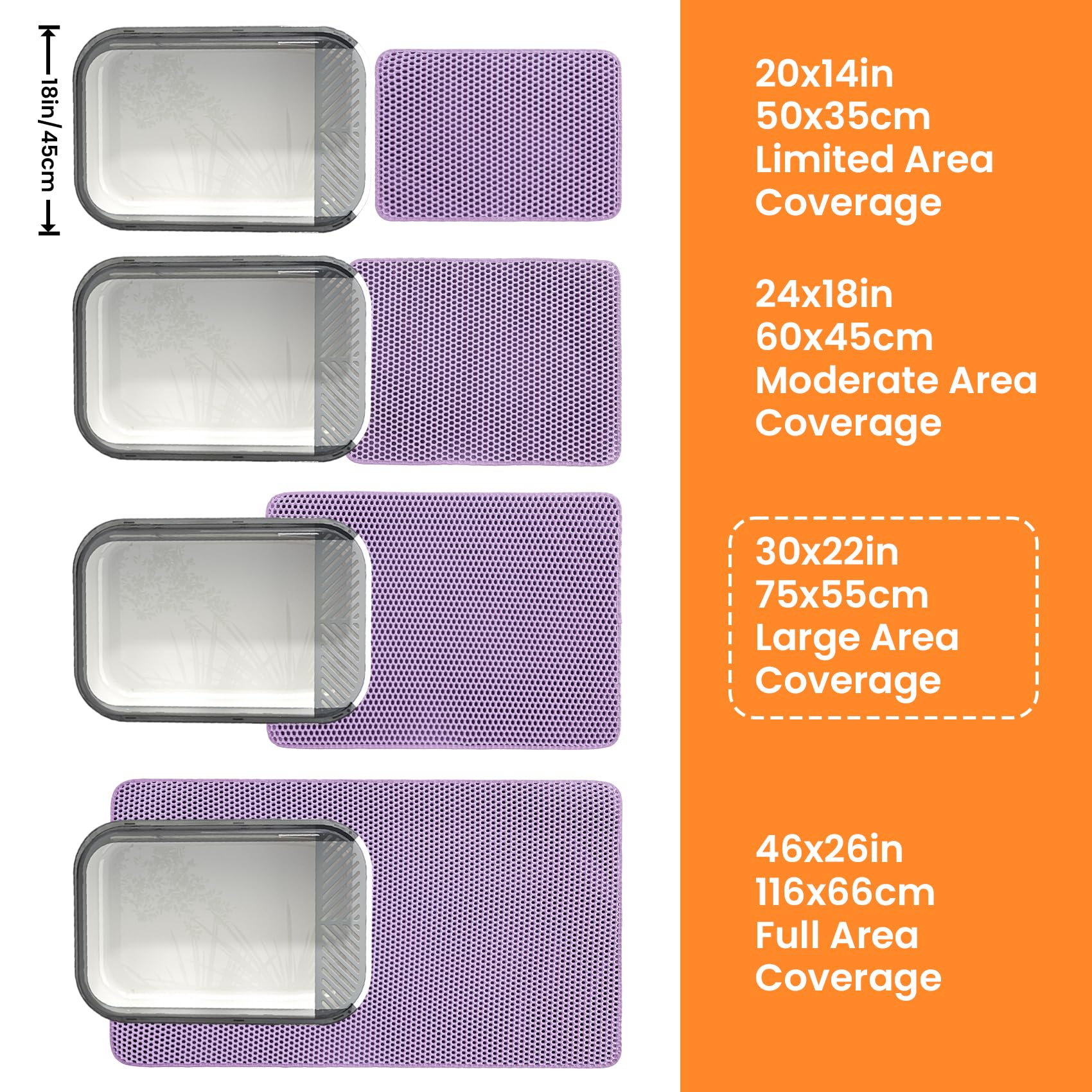 Easy-clean Petinstinct mat can be rinsed or vacuumed after use for quick refresh.