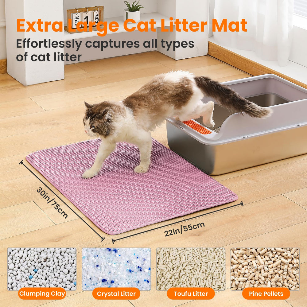Petinstinct honeycomb double-layer close-up showing litter trapping design.