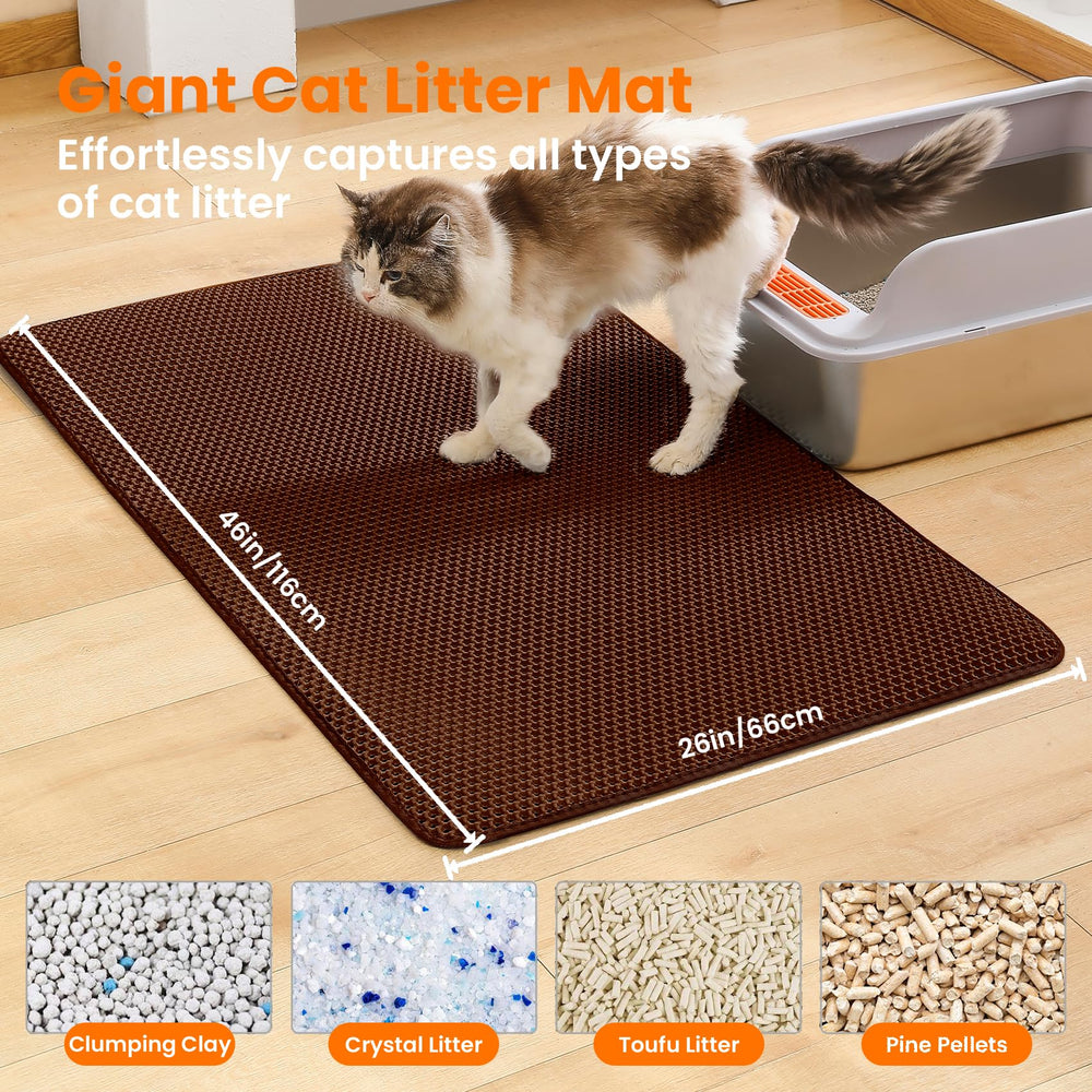 Petinstinct Jumbo Cat Litter Mat double-layer honeycomb design for efficient separation.