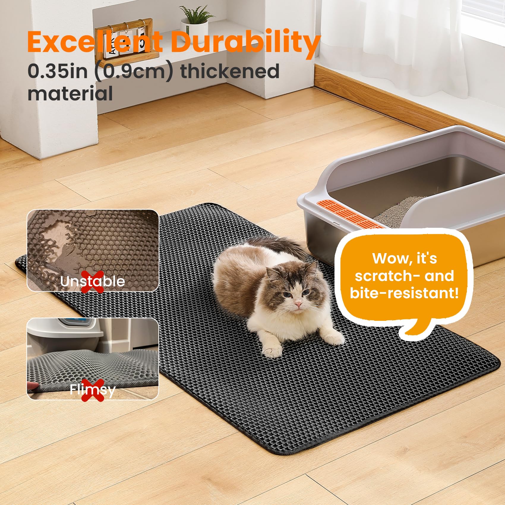 Petinstinct Jumbo Cat Litter Mat waterproof and urine-proof protection