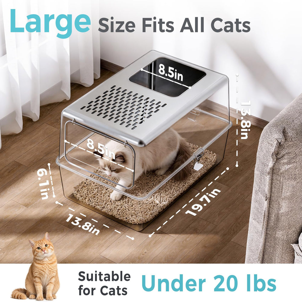 Petinstinct enclosed design with high sides highlights splash protection and tidy floors.