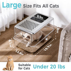 Petinstinct enclosed design with high sides highlights splash protection and tidy floors.
