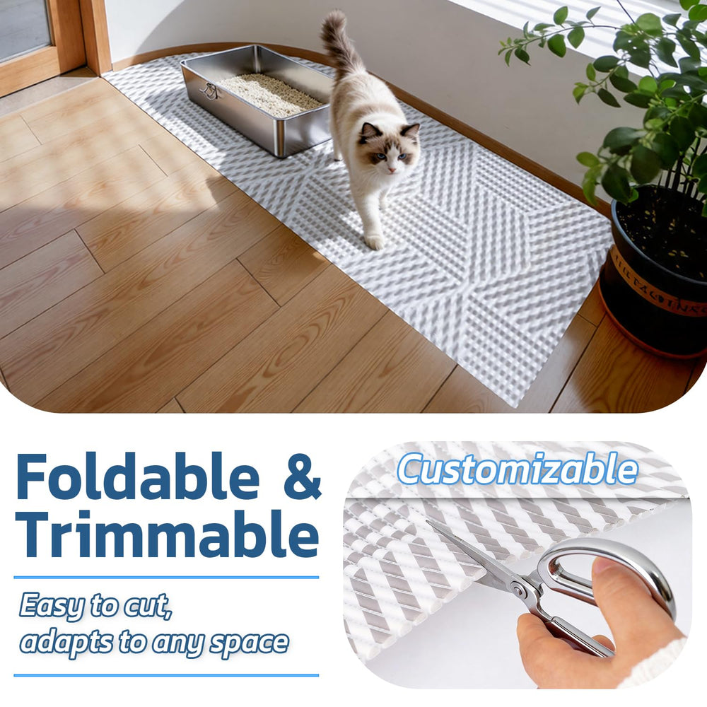 Petinstinct non-slip bottom keeps the mat in place during busy daily moments.