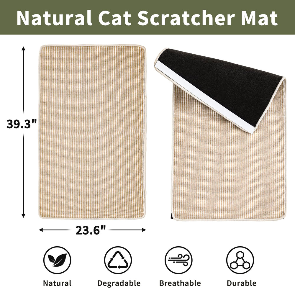 Close-up of Petinstinct sisal texture on the scratcher mat.