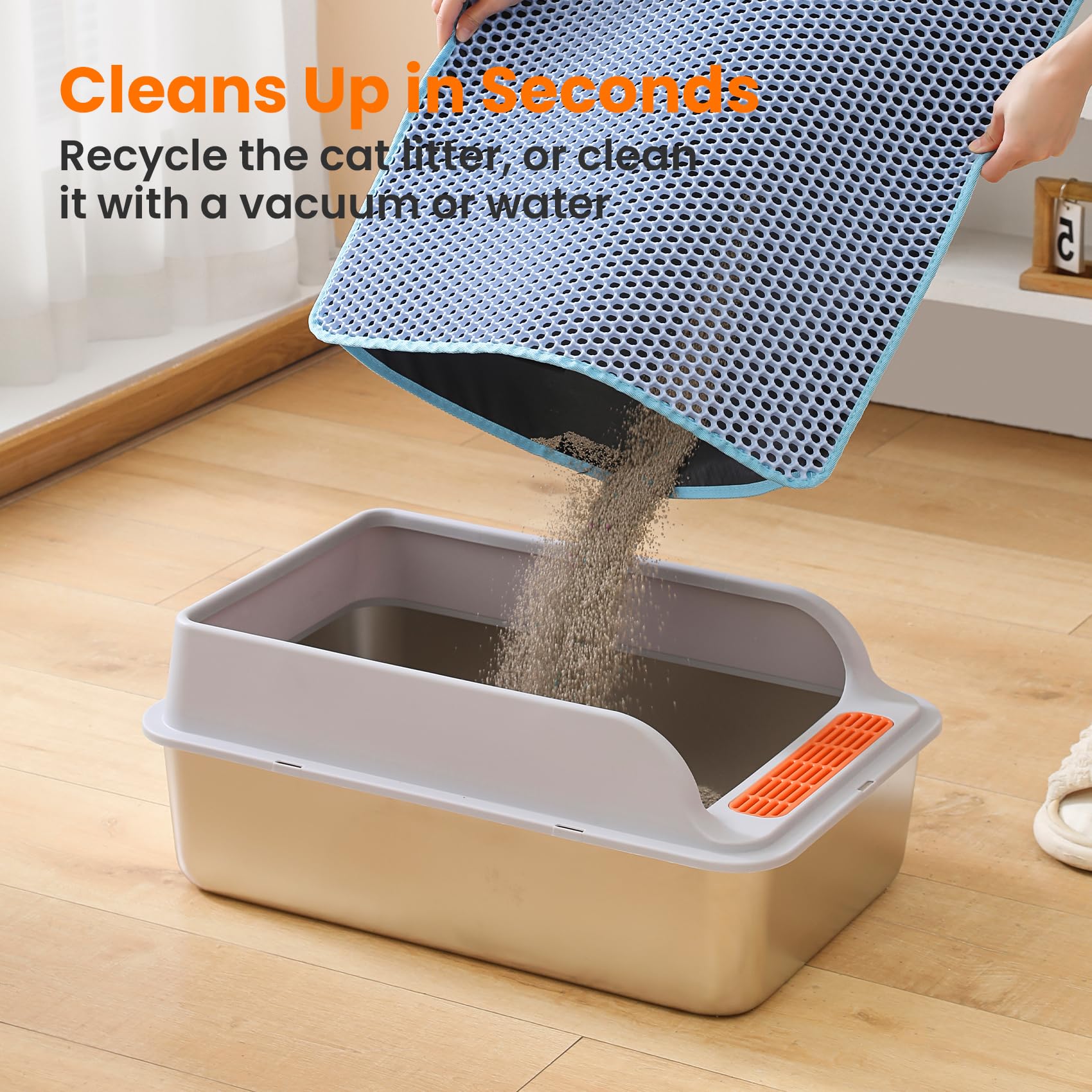 Petinstinct waterproof bottom layer prevents leaks and spills.