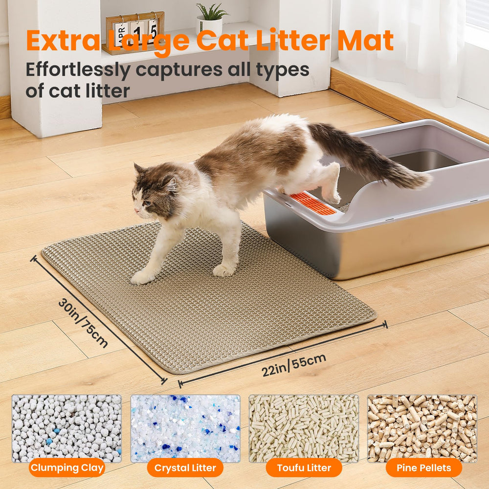 Petinstinct XL mat bottom waterproof layer protects floors from spills.
