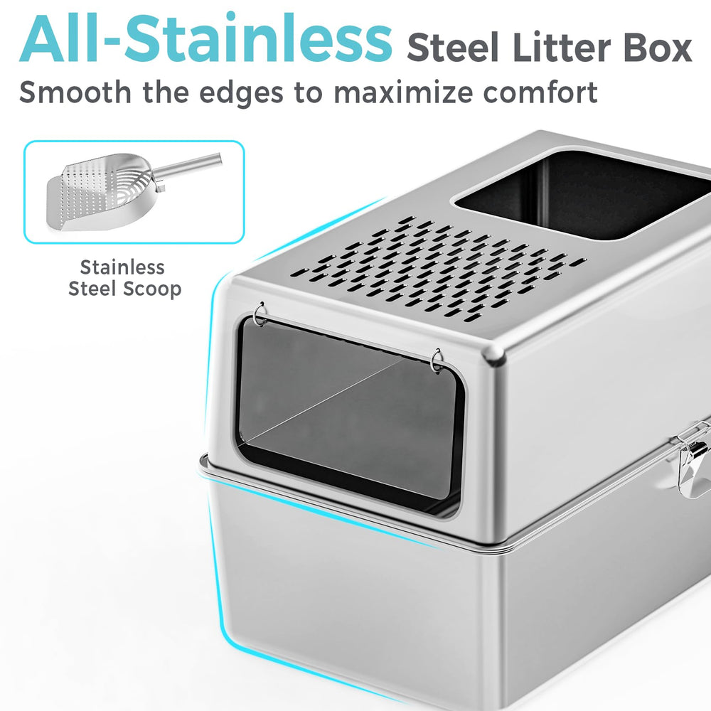 Petinstinct XL high-sides design helps minimize splashes and keep floors clean.