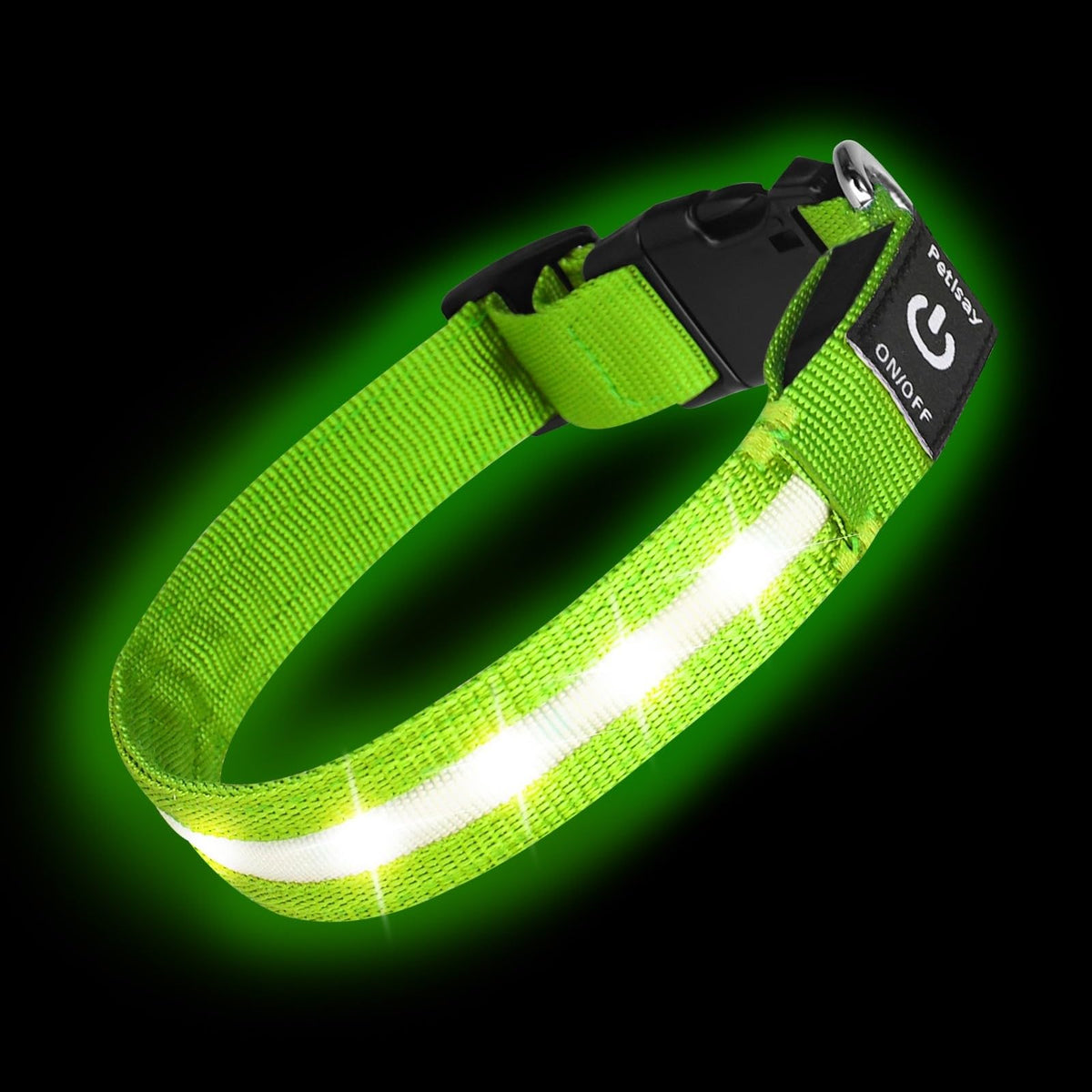 PetIsay light up dog collar with bright visibility for night walks