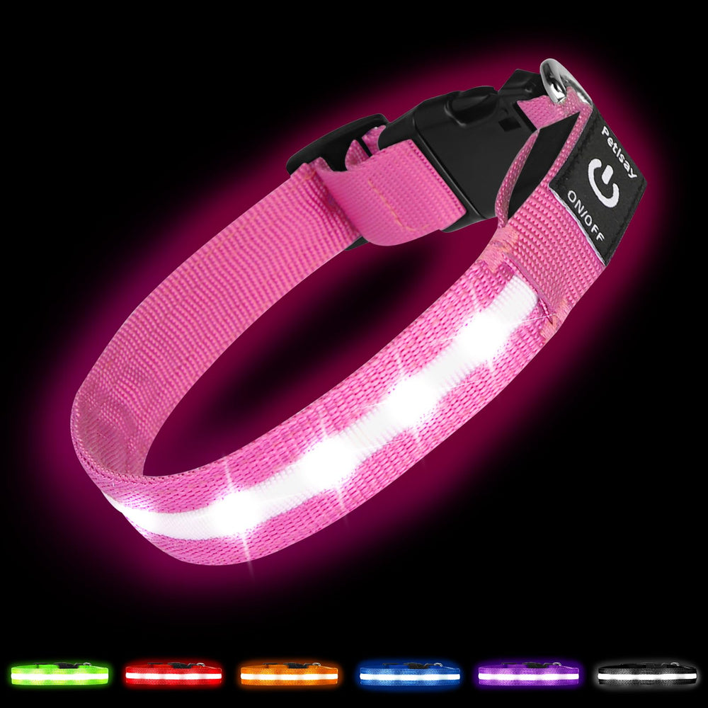 PetIsay pink dog collar with three modes and long runtime