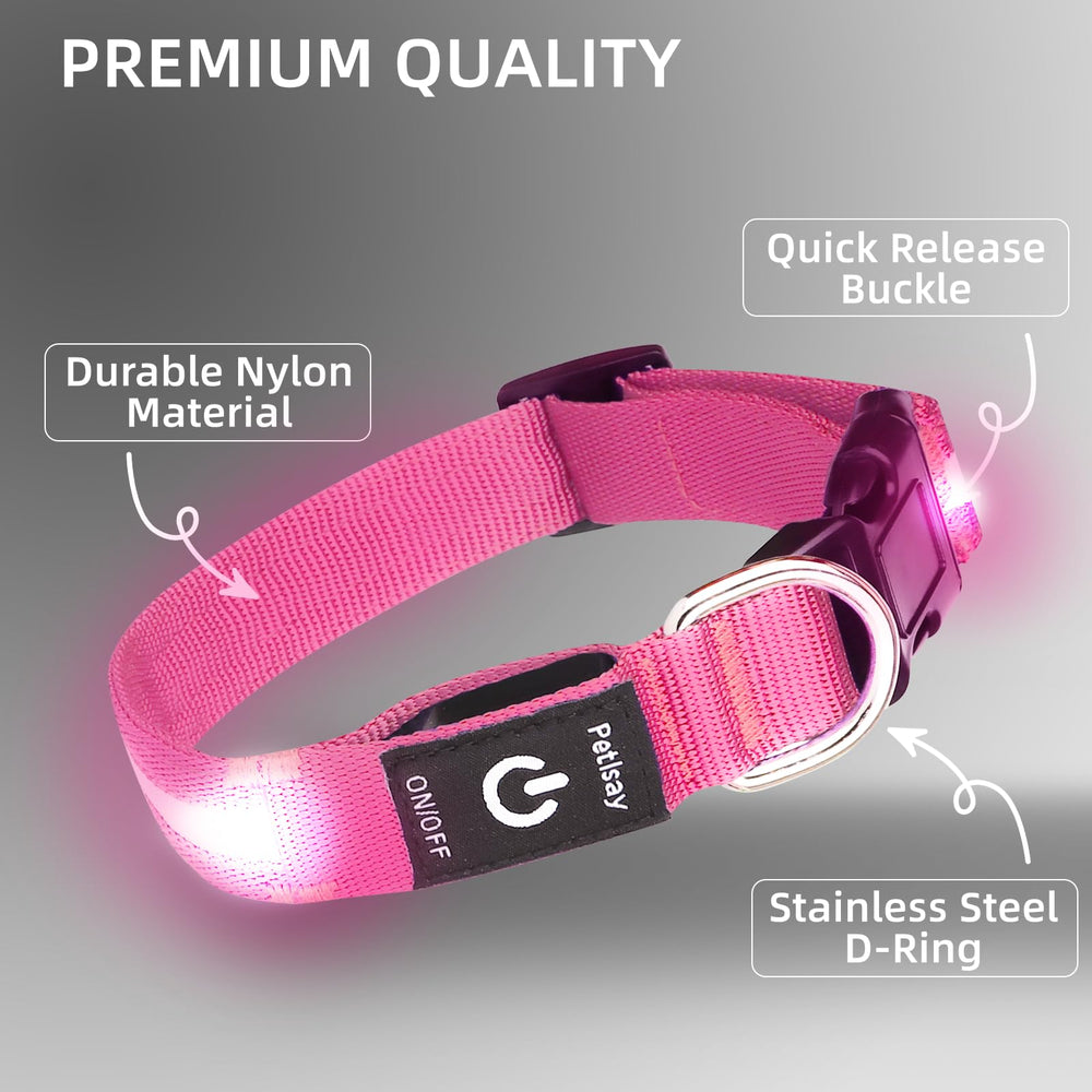 PetIsay USB-C rechargeable pink dog collar charges quickly