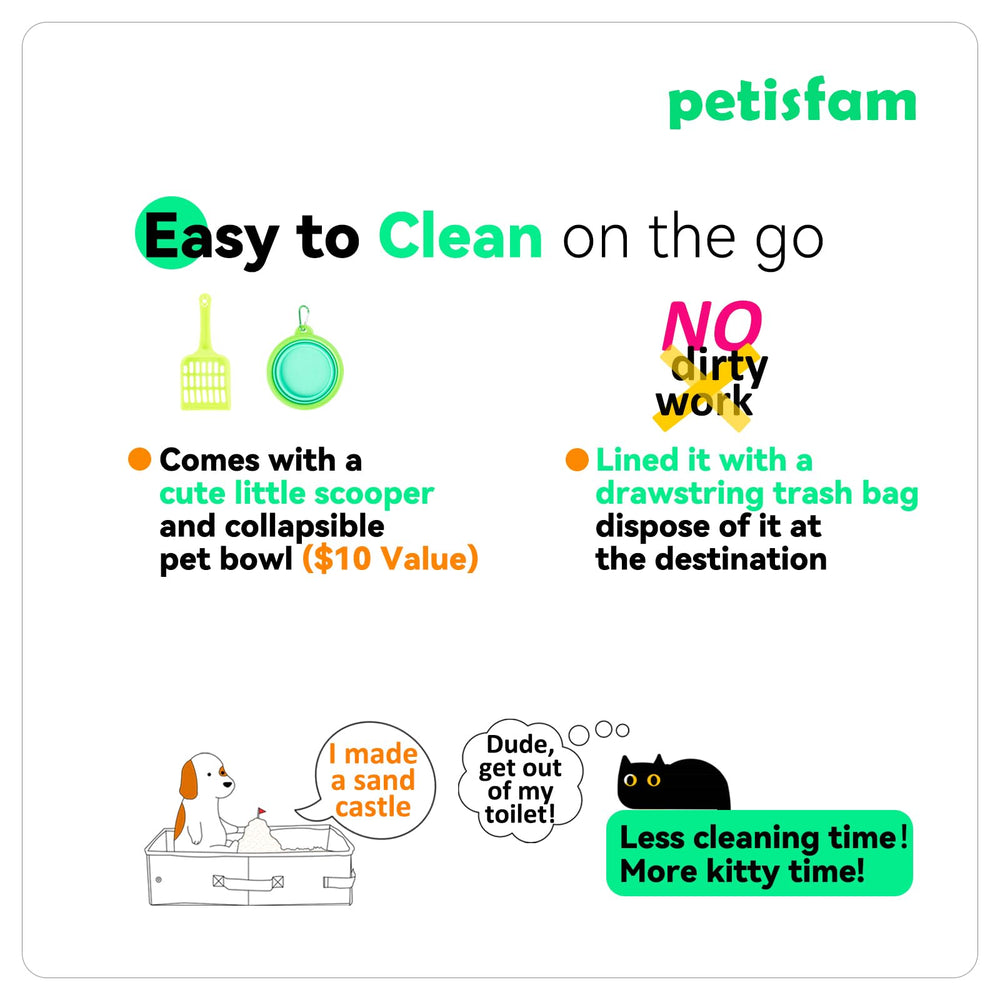 Petisfam folds flat for easy storage when not in use.