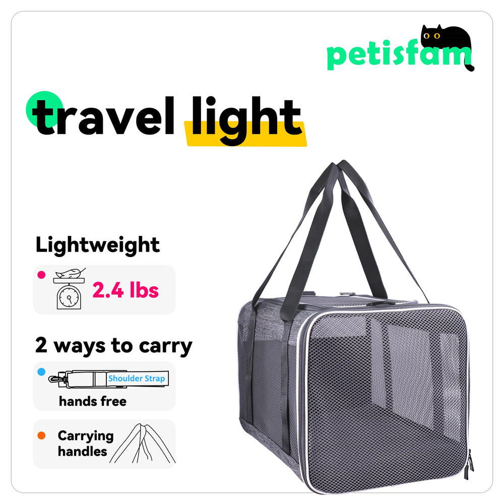 petisfam soft pet carrier easy fold storage ideal for small homes