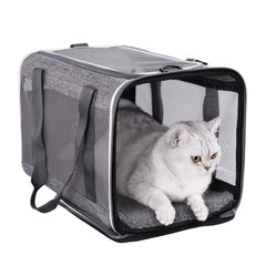 petisfam soft pet carrier top opening for easy loading and unloading