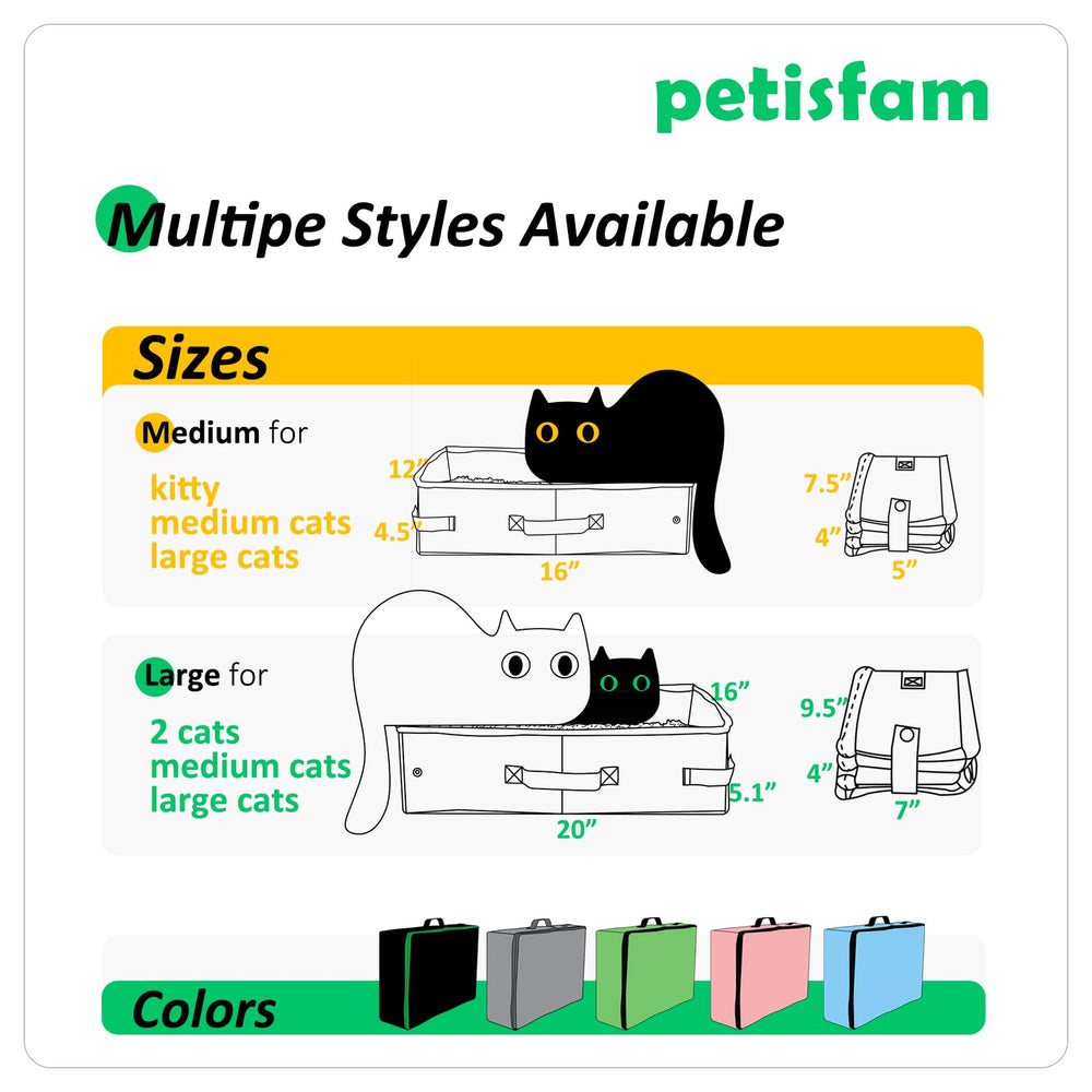 Petisfam travel box doubles as a compact travel bag when not in use