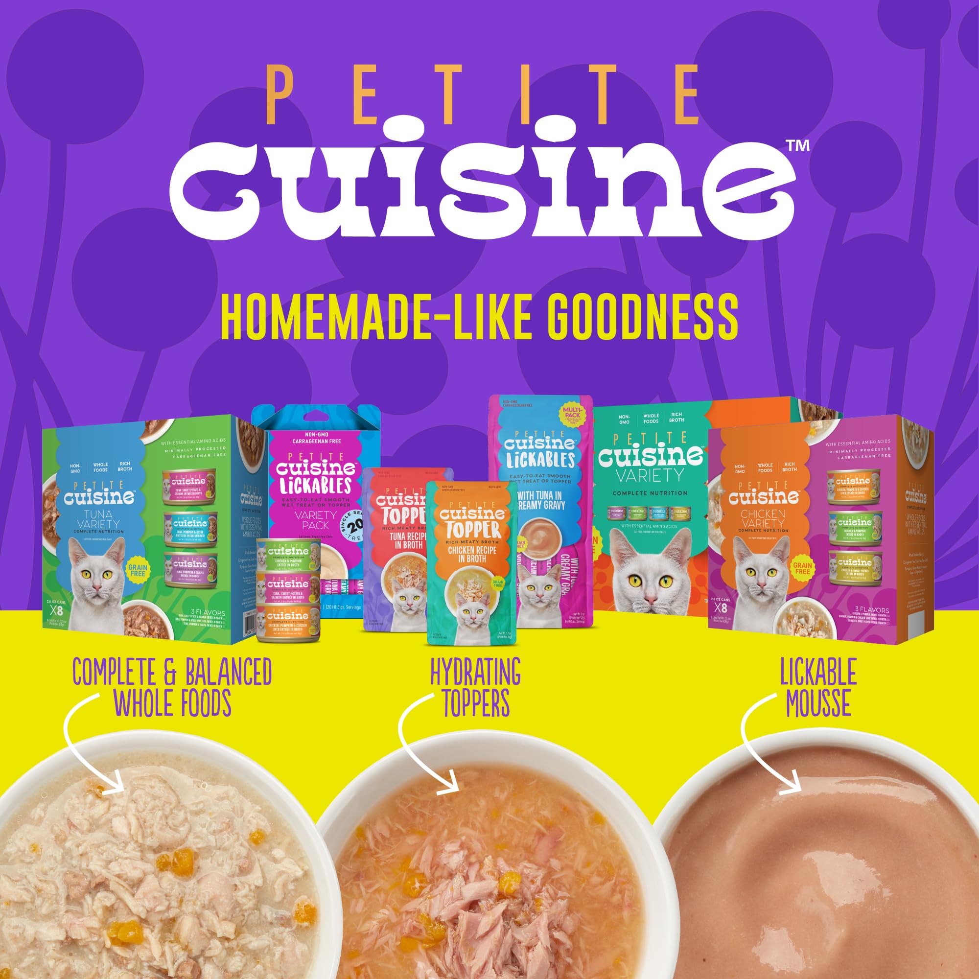 Petite Cuisine tuna-pumpkin-ocean-whitefish entree can on shelf-ready packaging.