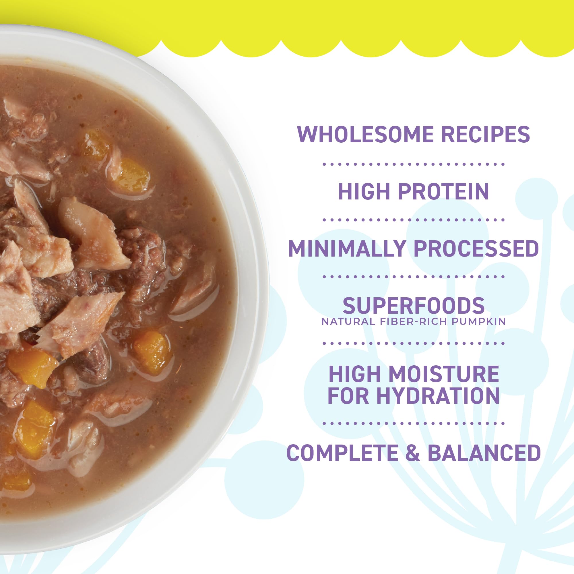 Petite Cuisine tuna-pumpkin-ocean-whitefish entree, broth-rich moisture supports hydration.