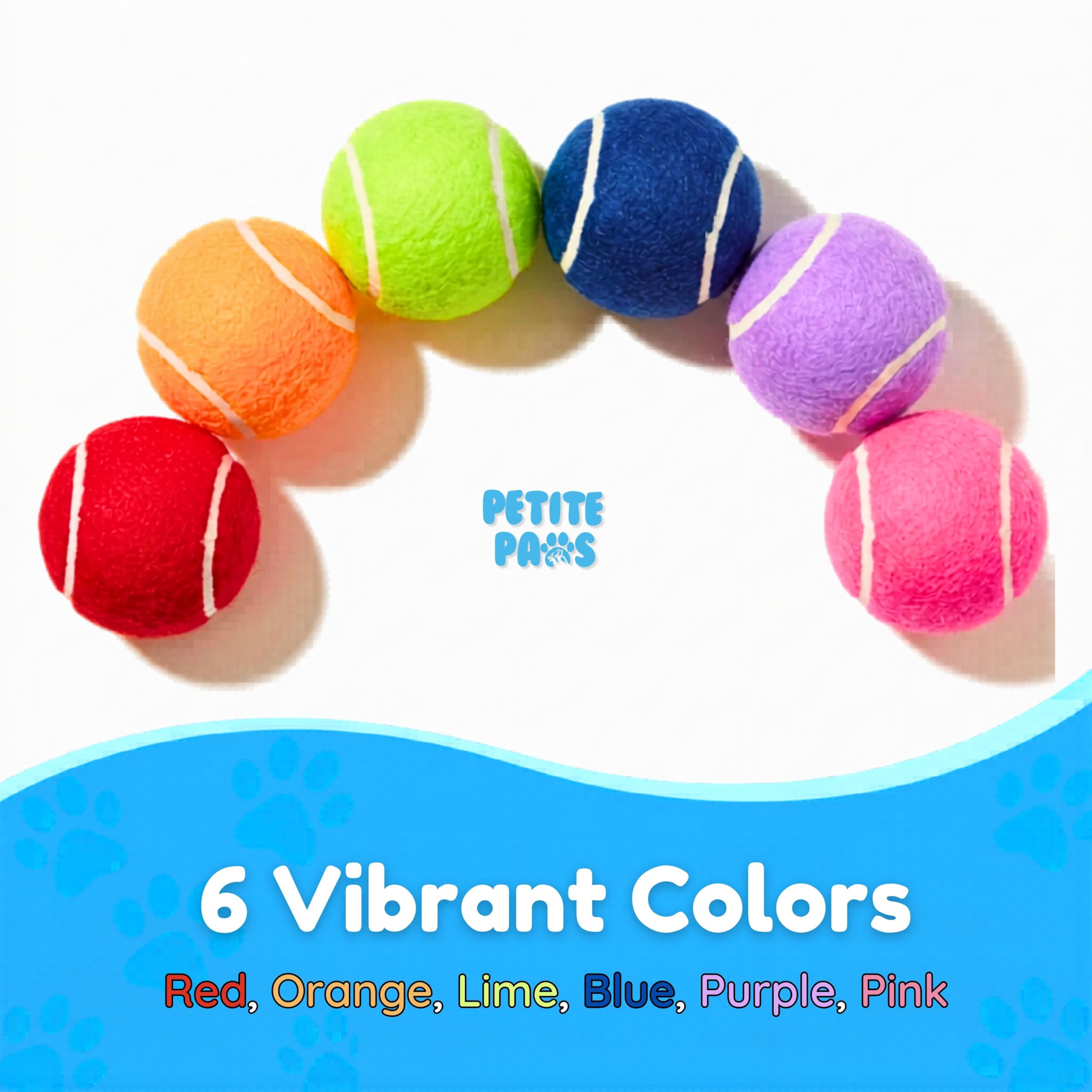 Petite Paws mesh storage bag keeps six balls organized.